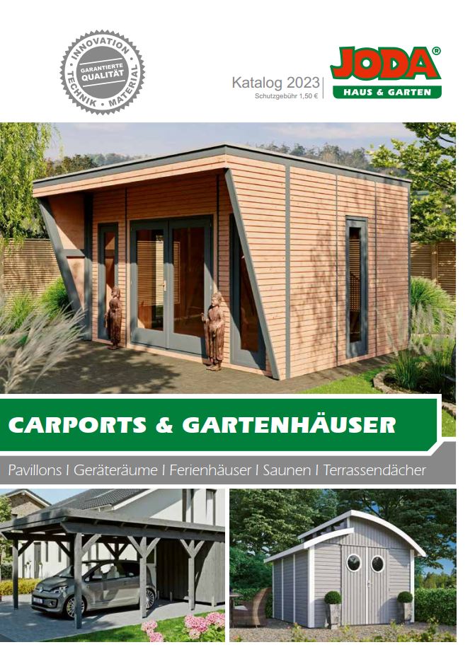 JODA Carports & Gartenhäuser Katalog bei Leyendecker HolzLand Trier