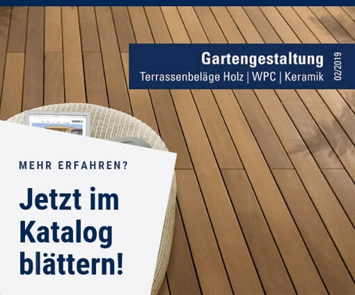 Holz- und WPC Terrassendielen finden Sie im Leyendecker Terrassen-Katalog